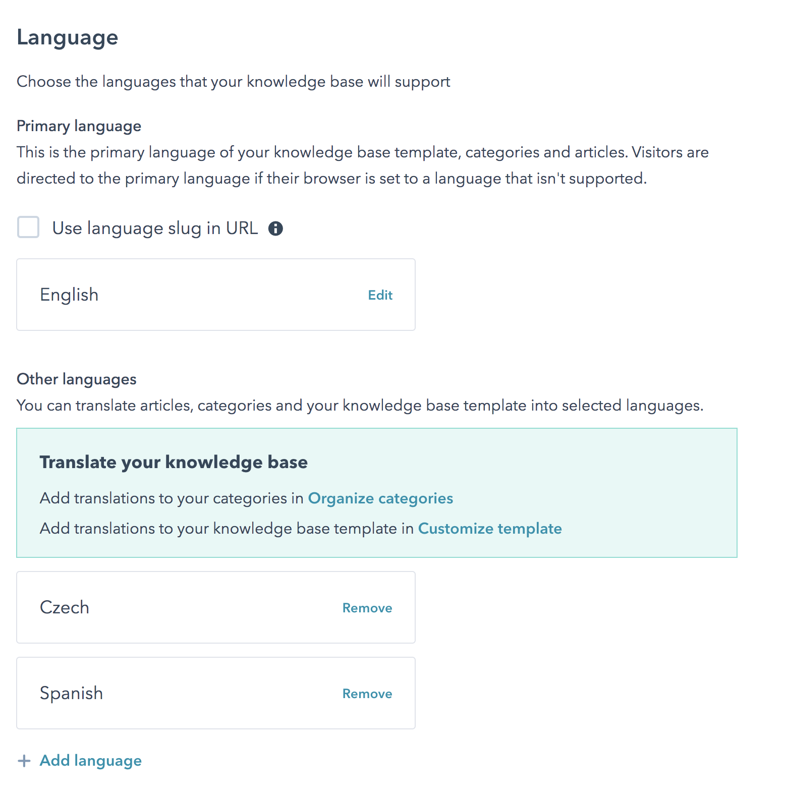 Knowledge Base nun mehrsprachig