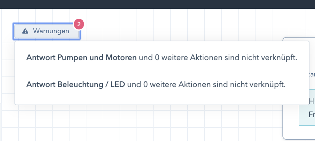 Zwei Möglichkeiten, abgetrennte Aktionen in Chatflows aufzudecken